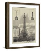 The Column in the Place Vendome, Paris, Destroyed by Order of the Commune-null-Framed Giclee Print