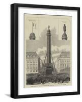 The Column in the Place Vendome, Paris, Destroyed by Order of the Commune-null-Framed Giclee Print