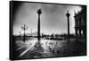 The Columns of St Mark and St Theodore, Piazzetta San Marco-Simon Marsden-Framed Stretched Canvas