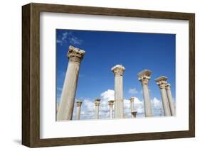 The Columns of the Central Basilica, Apollonia, Libya, North Africa, Africa-Oliviero Olivieri-Framed Photographic Print
