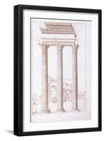 The Columns of the Temple of Castor and Pollux-Giulio Romano-Framed Giclee Print