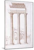 The Columns of the Temple of Castor and Pollux-Giulio Romano-Mounted Giclee Print