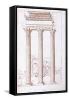 The Columns of the Temple of Castor and Pollux-Giulio Romano-Framed Stretched Canvas