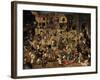 The Combat Between Carnival and Lent, C. 1560-Pieter Brueghel the Younger-Framed Giclee Print