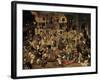 The Combat Between Carnival and Lent, C. 1560-Pieter Brueghel the Younger-Framed Giclee Print