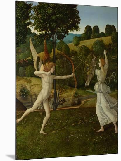 The Combat of Love and Chastity, Between 1475 and 1500-Gherardo di Giovanni del Fora-Mounted Giclee Print