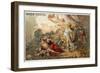 The Combat of Mars and Minerva-Jacques Louis David-Framed Giclee Print