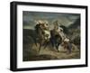 The Combat of the Giaour and Hassan, 1826-Eugene Delacroix-Framed Giclee Print