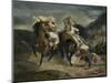 The Combat of the Giaour and Hassan, 1826-Eugene Delacroix-Mounted Premium Giclee Print