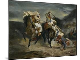 The Combat of the Giaour and Hassan, 1826-Eugene Delacroix-Mounted Giclee Print