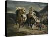 The Combat of the Giaour and Hassan, 1826-Eugene Delacroix-Stretched Canvas