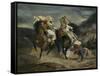 The Combat of the Giaour and Hassan, 1826-Eugene Delacroix-Framed Stretched Canvas