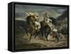 The Combat of the Giaour and Hassan, 1826-Eugene Delacroix-Framed Stretched Canvas