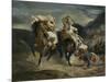 The Combat of the Giaour and Hassan, 1826-Eugene Delacroix-Mounted Premium Giclee Print