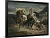 The Combat of the Giaour and Hassan, 1826-Eugene Delacroix-Framed Premium Giclee Print