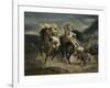 The Combat of the Giaour and Hassan, 1826-Eugene Delacroix-Framed Giclee Print