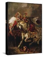 The Combat of the Giaour and the Pasha-Eugene Delacroix-Stretched Canvas