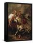 The Combat of the Giaour and the Pasha-Eugene Delacroix-Framed Stretched Canvas