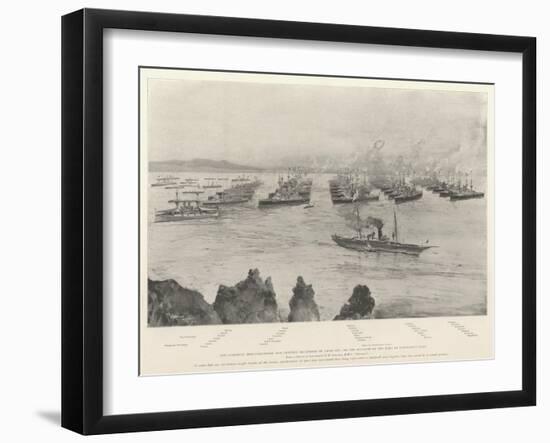 The Combined Mediterranean and Channel Squadrons in Lagos Bay-Henry Charles Seppings Wright-Framed Giclee Print