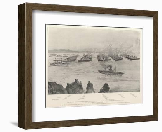 The Combined Mediterranean and Channel Squadrons in Lagos Bay-Henry Charles Seppings Wright-Framed Giclee Print