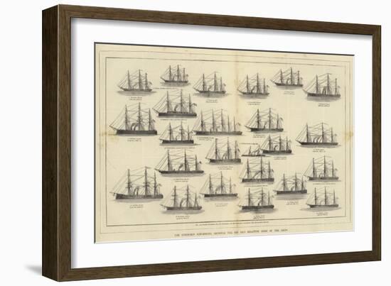 The Combined Squadrons, Showing the Rig and Relative Sizes of the Ships-null-Framed Giclee Print