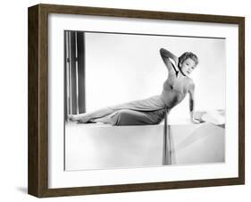 The Come On, Anne Baxter, in a Gown by Edith Head, 1956-null-Framed Photo