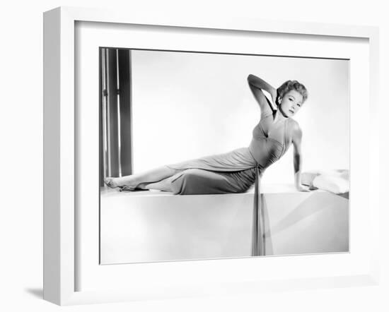 The Come On, Anne Baxter, in a Gown by Edith Head, 1956-null-Framed Photo