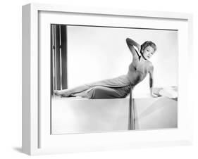 The Come On, Anne Baxter, in a Gown by Edith Head, 1956-null-Framed Photo