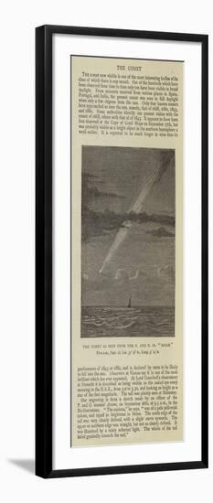 The Comet as Seen from the P and O SS Assam-null-Framed Premium Giclee Print