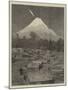 The Comet Seen over Mount Egmont, New Zealand-null-Mounted Giclee Print