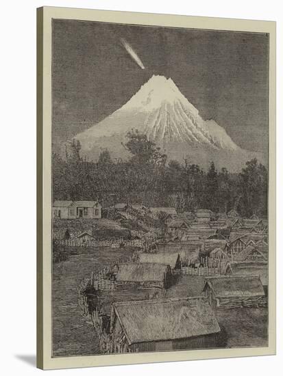 The Comet Seen over Mount Egmont, New Zealand-null-Stretched Canvas