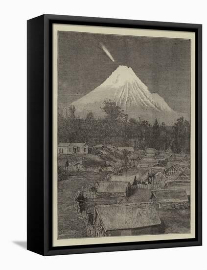 The Comet Seen over Mount Egmont, New Zealand-null-Framed Stretched Canvas