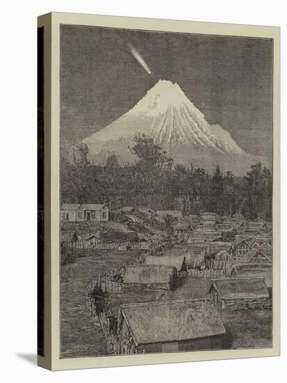 The Comet Seen over Mount Egmont, New Zealand-null-Stretched Canvas