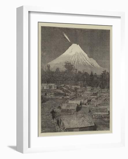 The Comet Seen over Mount Egmont, New Zealand-null-Framed Giclee Print