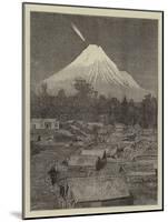 The Comet Seen over Mount Egmont, New Zealand-null-Mounted Giclee Print