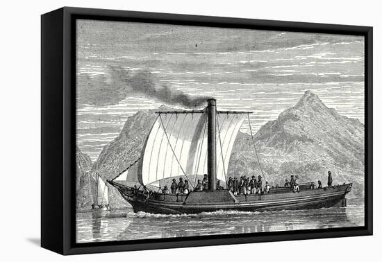 The 'Comet' the First English Steamboat Built by Henry Bell in 1812-null-Framed Stretched Canvas