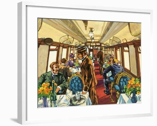 The Comfort of the Pullman Coach of a Late-Victorian Passenger Train-Harry Green-Framed Giclee Print