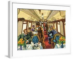 The Comfort of the Pullman Coach of a Late-Victorian Passenger Train-Harry Green-Framed Giclee Print