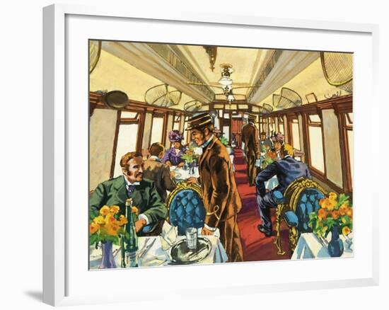 The Comfort of the Pullman Coach of a Late-Victorian Passenger Train-Harry Green-Framed Giclee Print