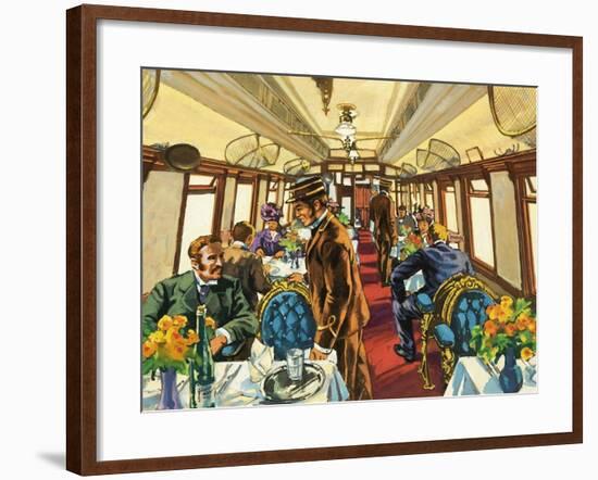 The Comfort of the Pullman Coach of a Late-Victorian Passenger Train-Harry Green-Framed Giclee Print