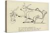 The Comfortable Confidential Cow-Edward Lear-Stretched Canvas