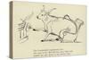 The Comfortable Confidential Cow-Edward Lear-Stretched Canvas