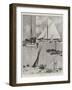 The Coming Contest for the America Cup, Columbia on Her Trial Trip-Charles Edward Dixon-Framed Giclee Print