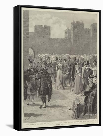 The Coming of Age of Lord Warkworth, the Garden-Party at Alnwick Castle-John Charlton-Framed Stretched Canvas