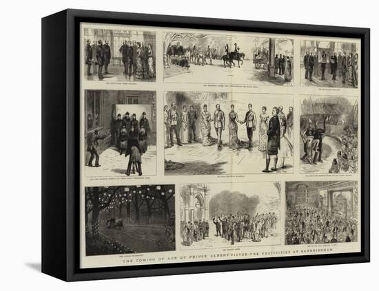 The Coming of Age of Prince Albert Victor, the Festivities at Sandringham-Sydney Prior Hall-Framed Stretched Canvas