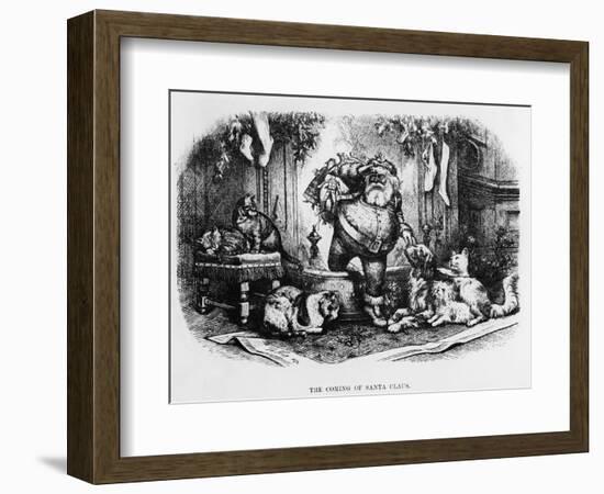 The Coming of Santa Claus, 1872-Thomas Nast-Framed Giclee Print