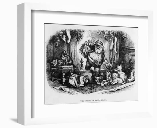 The Coming of Santa Claus, 1872-Thomas Nast-Framed Giclee Print