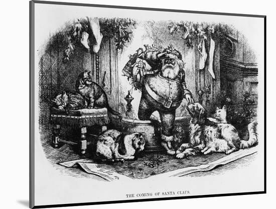 The Coming of Santa Claus, 1872-Thomas Nast-Mounted Giclee Print