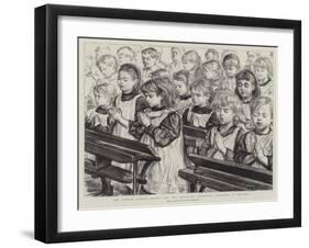 The Coming School Board and the Religious Question, Children at Prayers-Charles Paul Renouard-Framed Giclee Print