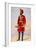 The Commandant of the Bharatpur Infantry, Illustration for 'Armies of India' by Major G.F.…-Alfred Crowdy Lovett-Framed Giclee Print